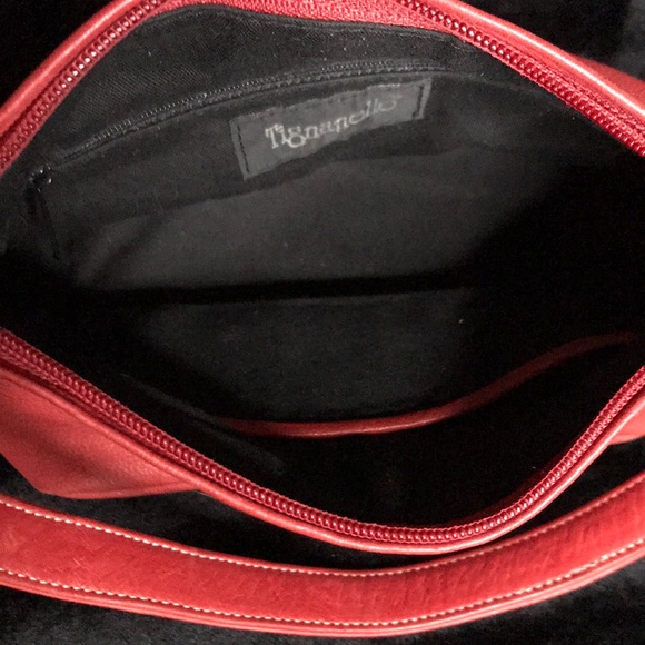 Tignanello Red Handbag Purse. - Picture 7 of 8